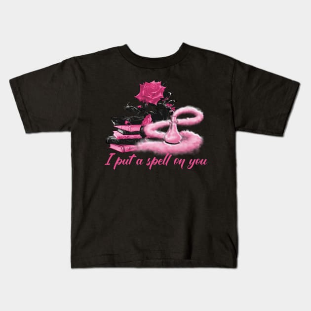 Soft Pink I put a spell on you Kids T-Shirt by Kylie Paul